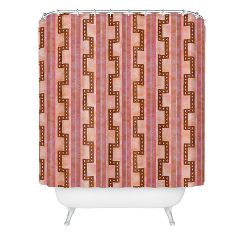 Schatzi Brown Crowley Stripe 5C Shower Curtain