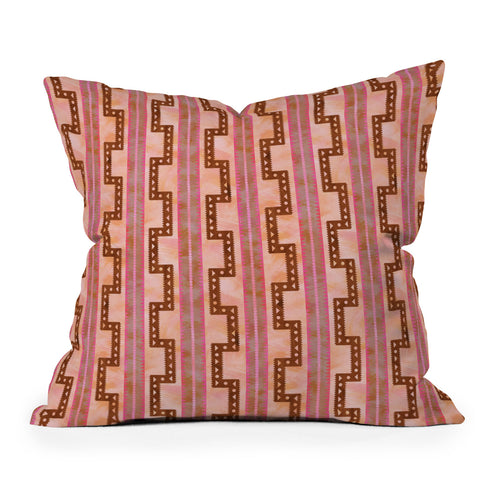 Schatzi Brown Crowley Stripe 5C Throw Pillow
