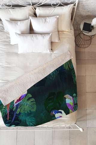 Schatzi Brown Cubana Fleece Throw Blanket