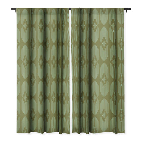 Schatzi Brown Danni Boho Olive Blackout Window Curtain