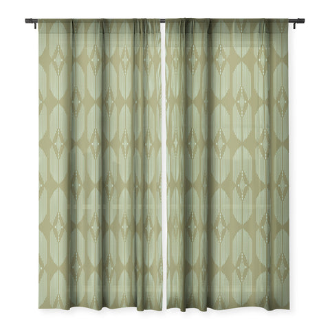 Schatzi Brown Danni Boho Olive Sheer Window Curtain