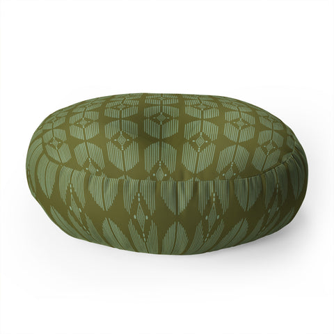 Schatzi Brown Danni Boho Olive Floor Pillow Round
