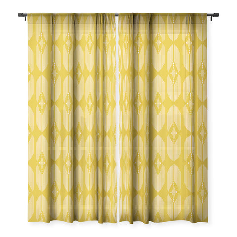 Schatzi Brown Danni Boho Yellow Sheer Window Curtain