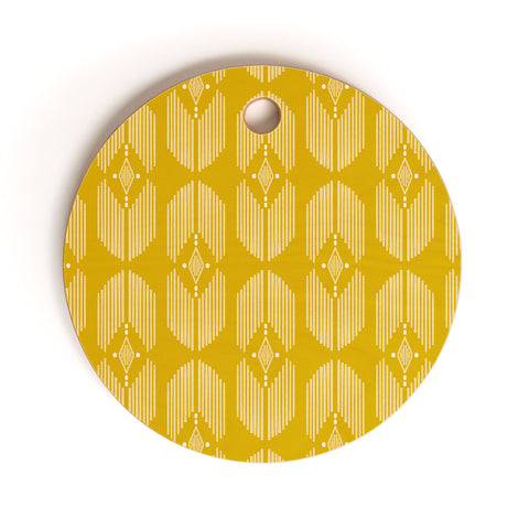 Schatzi Brown Danni Boho Yellow Cutting Board Round