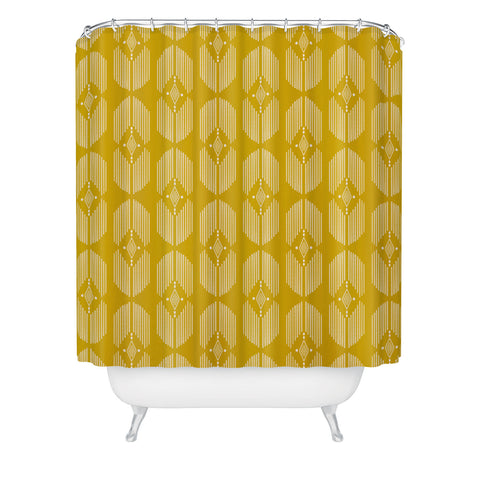 Schatzi Brown Danni Boho Yellow Shower Curtain