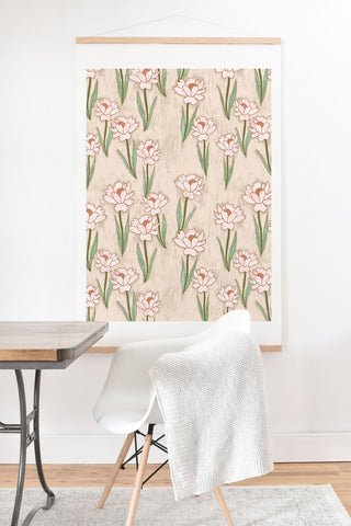 Schatzi Brown Danni Floral Beige Art Print And Hanger
