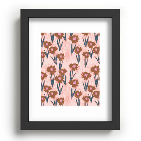 Schatzi Brown Danni Floral Pink Recessed Framing Rectangle