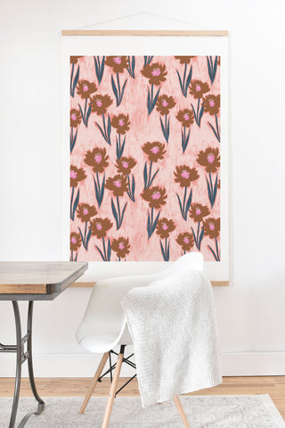 Schatzi Brown Danni Floral Pink Art Print And Hanger