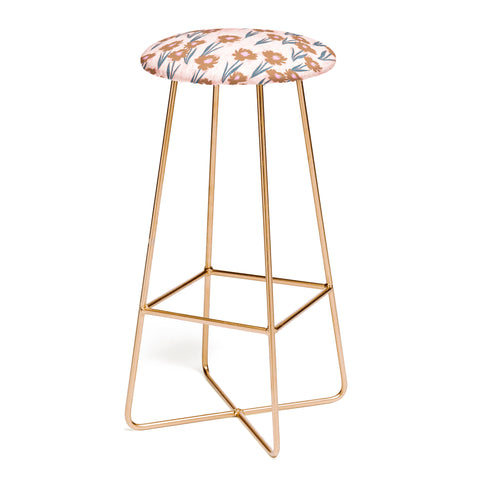 Schatzi Brown Danni Floral Pink Bar Stool