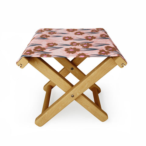Schatzi Brown Danni Floral Pink Folding Stool