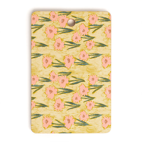 Schatzi Brown Danni Floral Yellow Cutting Board Rectangle