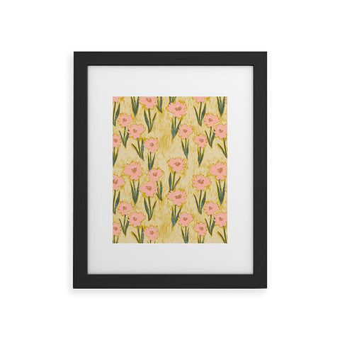 Schatzi Brown Danni Floral Yellow Framed Art Print