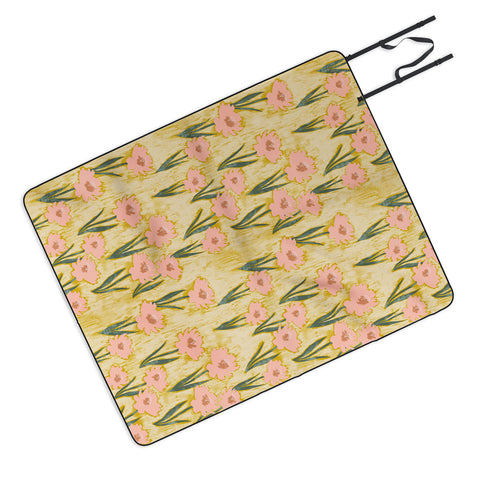 Schatzi Brown Danni Floral Yellow Picnic Blanket