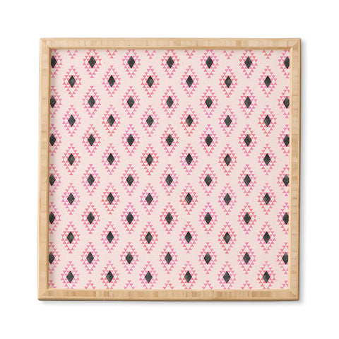 Schatzi Brown Desert Triangle Pink Framed Wall Art