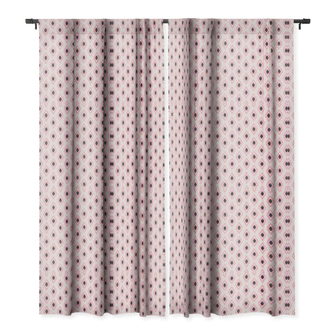 Schatzi Brown Desert Triangle Pink Blackout Window Curtain