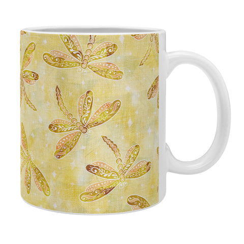 Schatzi Brown Dragonfly Golden Coffee Mug
