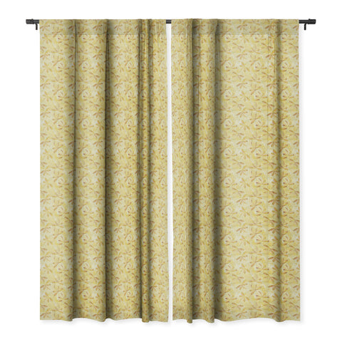 Schatzi Brown Dragonfly Golden Blackout Window Curtain