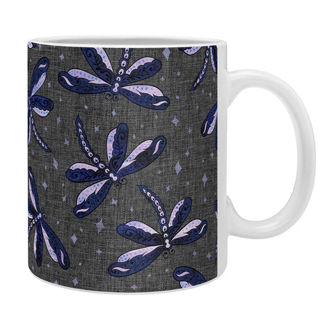 Schatzi Brown Dragonfly Gray Coffee Mug