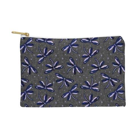 Schatzi Brown Dragonfly Gray Pouch