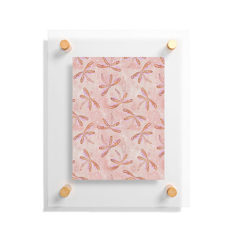 Schatzi Brown Dragonfly Peach Floating Acrylic Print