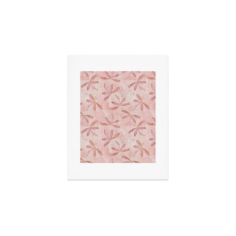 Schatzi Brown Dragonfly Peach Art Print