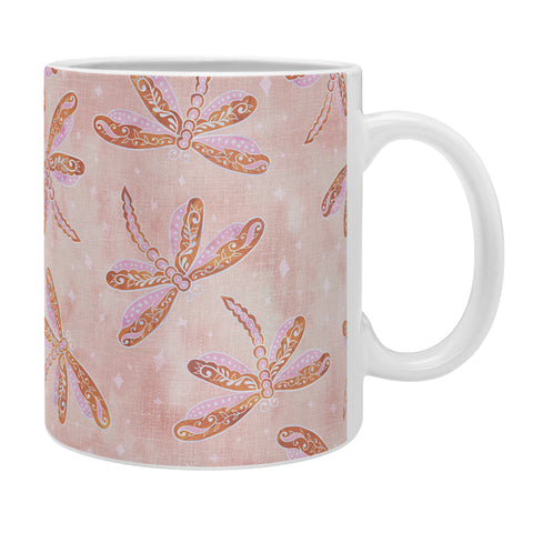 Schatzi Brown Dragonfly Peach Coffee Mug