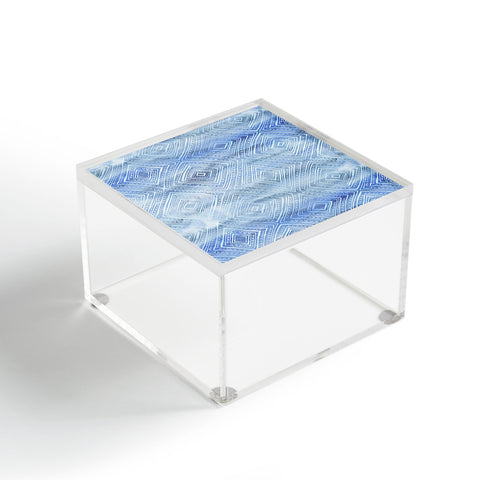 Schatzi Brown Drawn Diamond Chambray Acrylic Box