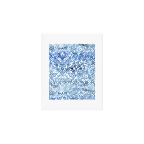 Schatzi Brown Drawn Diamond Chambray Art Print