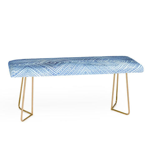 Schatzi Brown Drawn Diamond Chambray Bench