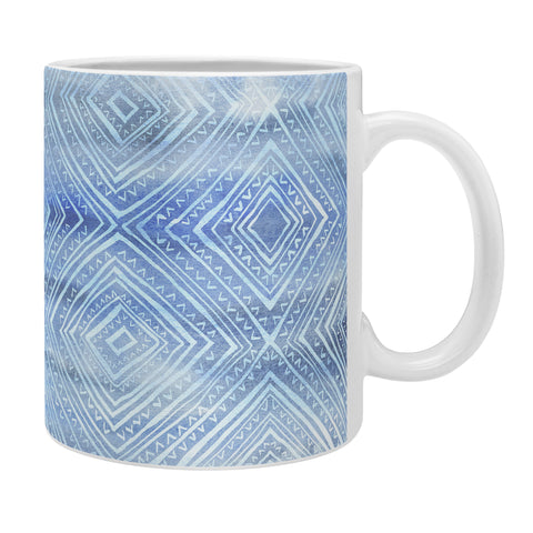 Schatzi Brown Drawn Diamond Chambray Coffee Mug