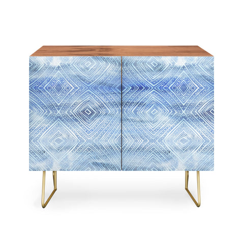 Schatzi Brown Drawn Diamond Chambray Credenza