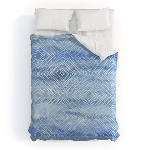 Schatzi Brown Drawn Diamond Chambray Duvet Cover