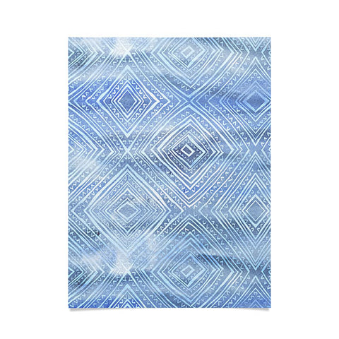 Schatzi Brown Drawn Diamond Chambray Poster