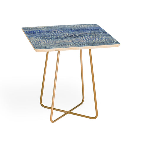 Schatzi Brown Drawn Diamond Chambray Side Table