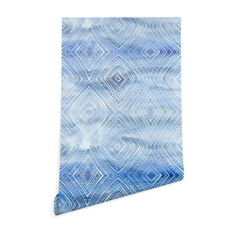 Schatzi Brown Drawn Diamond Chambray Wallpaper