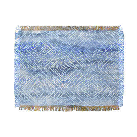 Schatzi Brown Drawn Diamond Chambray Throw Blanket