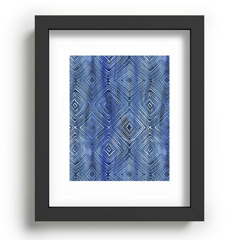 Schatzi Brown Drawn Diamond Denim Recessed Framing Rectangle