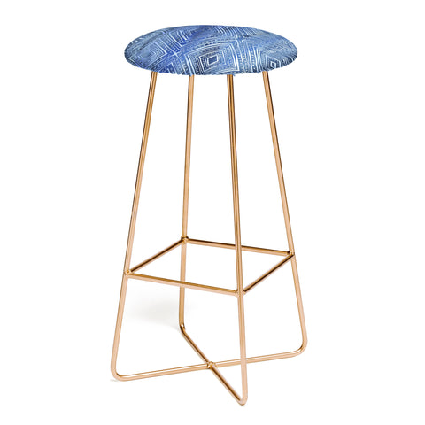 Schatzi Brown Drawn Diamond Denim Bar Stool