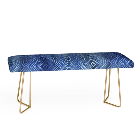 Schatzi Brown Drawn Diamond Denim Bench