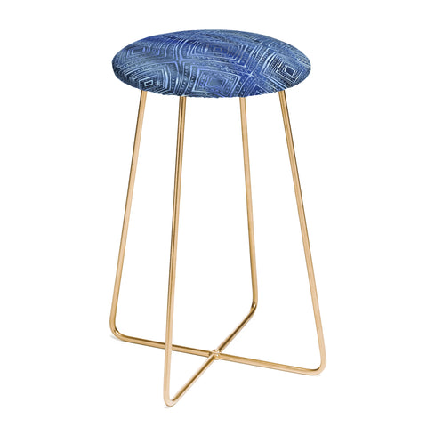 Schatzi Brown Drawn Diamond Denim Counter Stool