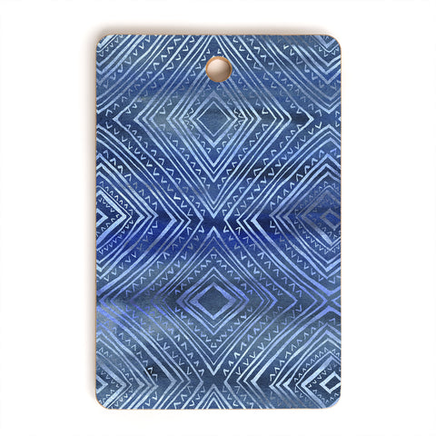 Schatzi Brown Drawn Diamond Denim Cutting Board Rectangle