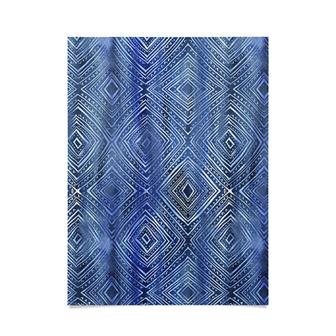 Schatzi Brown Drawn Diamond Denim Poster