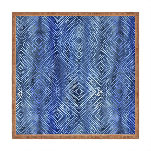 Schatzi Brown Drawn Diamond Denim Square Tray