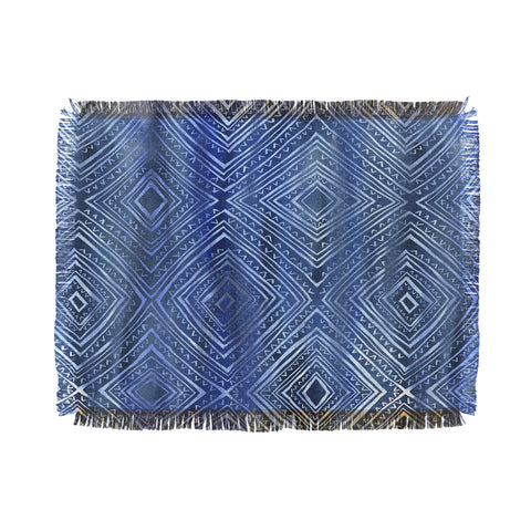 Schatzi Brown Drawn Diamond Denim Throw Blanket