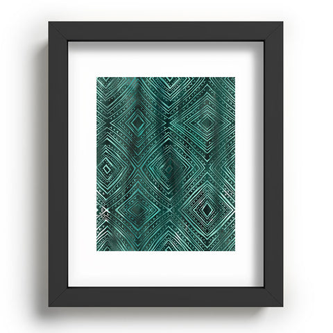 Schatzi Brown Drawn Diamond Green Recessed Framing Rectangle