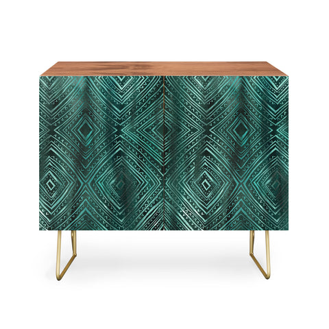 Schatzi Brown Drawn Diamond Green Credenza