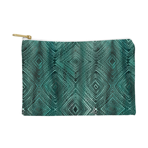 Schatzi Brown Drawn Diamond Green Pouch