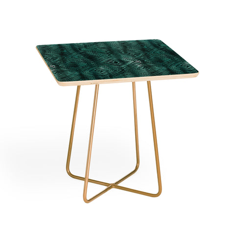 Schatzi Brown Drawn Diamond Green Side Table