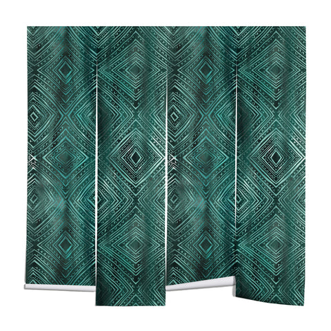 Schatzi Brown Drawn Diamond Green Wall Mural