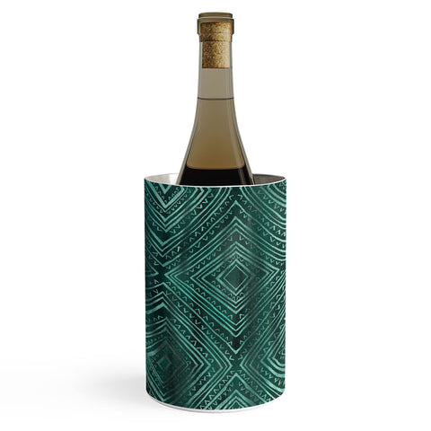 Schatzi Brown Drawn Diamond Green Wine Chiller
